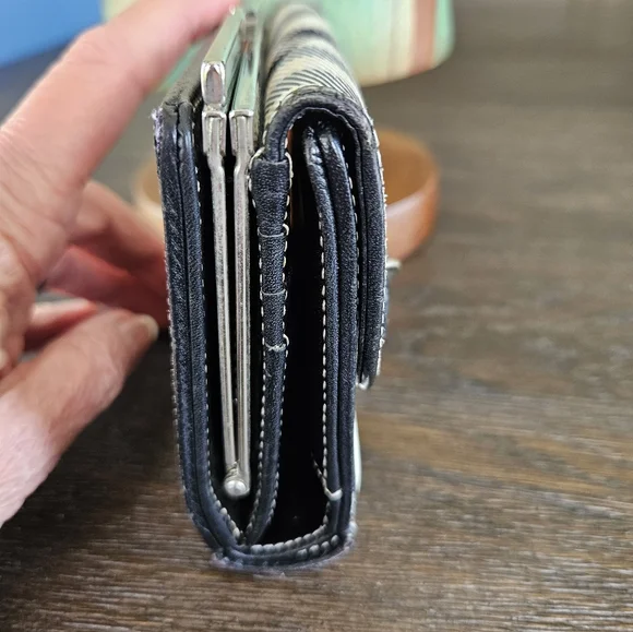 Burberry Blue Label Plaid KISSLOCK Wallet - Picture 8 of 9